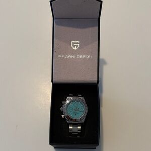 Men’s Stainless Steel Watch in Turquoise